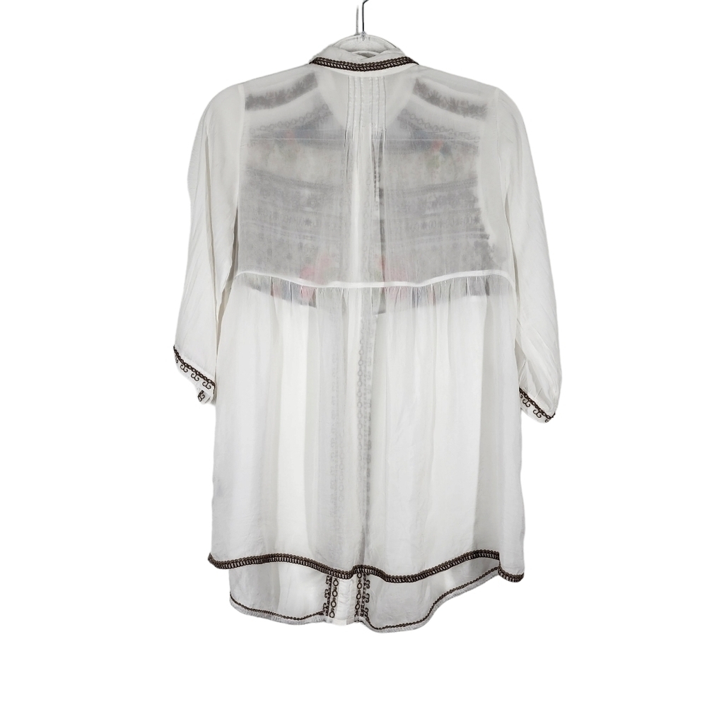 JOHNNY WAS BUTTON FRONT EMBROIDERED SHIRT - Picture 4 of 9